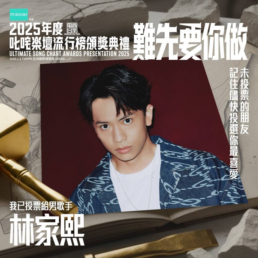 謝君豪 叱咤樂壇流行榜 (圖片來源:叱咤903)