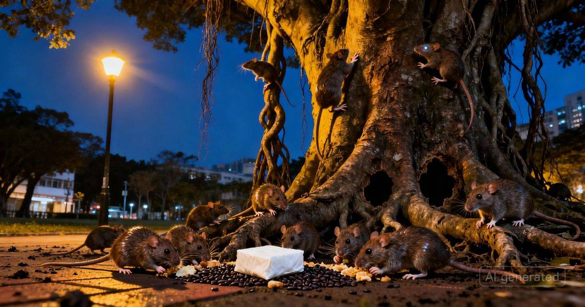 神秘婆婆新蒲崗餵老鼠｜榕樹慘變「老鼠天堂」畫面極震撼！網民：毛骨悚然！