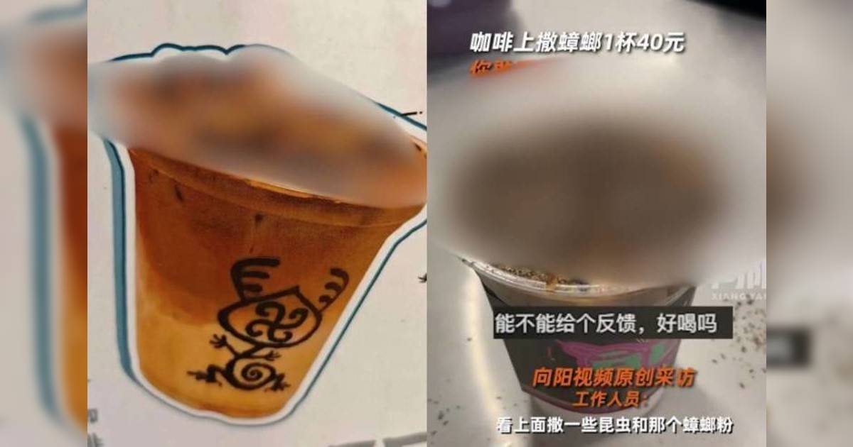 內地景點推「蟑螂咖啡」？｜奶泡撒蟲粉售「這個價錢」 網民反應兩極