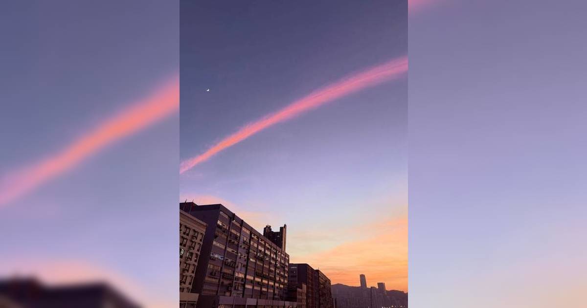 大埔宏福苑火警｜多區網民拍下天空粉色現象 圖像分析或與火災有關