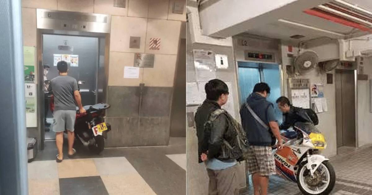 P牌司機奇招泊車｜將「烈火戰車」推入𨋢上樓 網民兩極反應：30年前公屋個個都係咁？