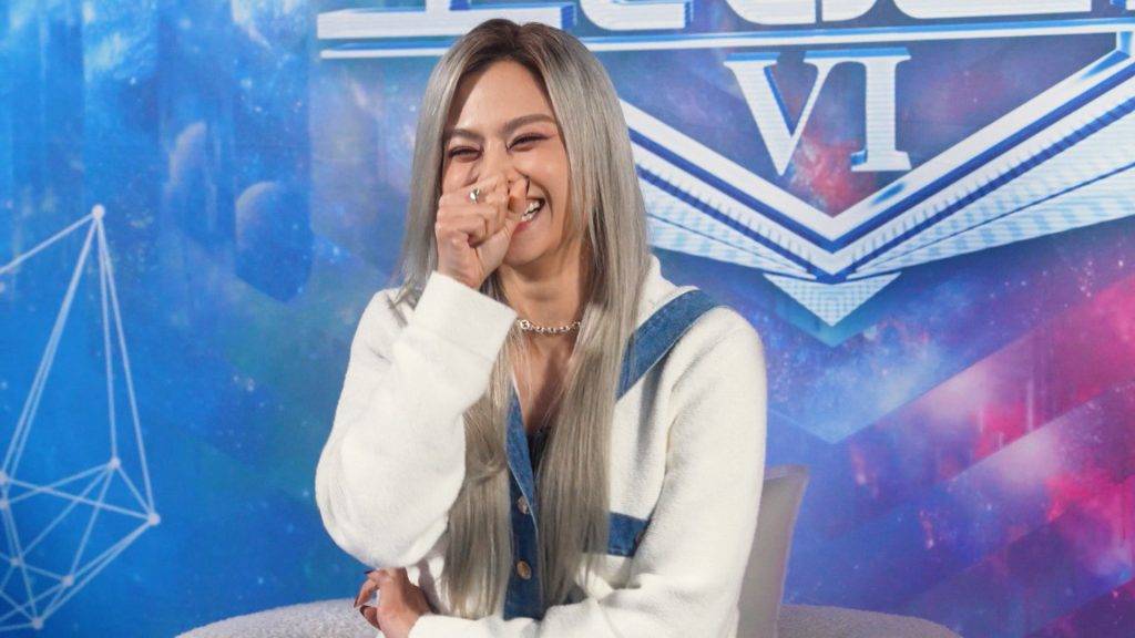 全民造星vi viutv Gin Lee被Jeffery傻傻的反應氹得非常開心。(圖片來源:ViuTV)