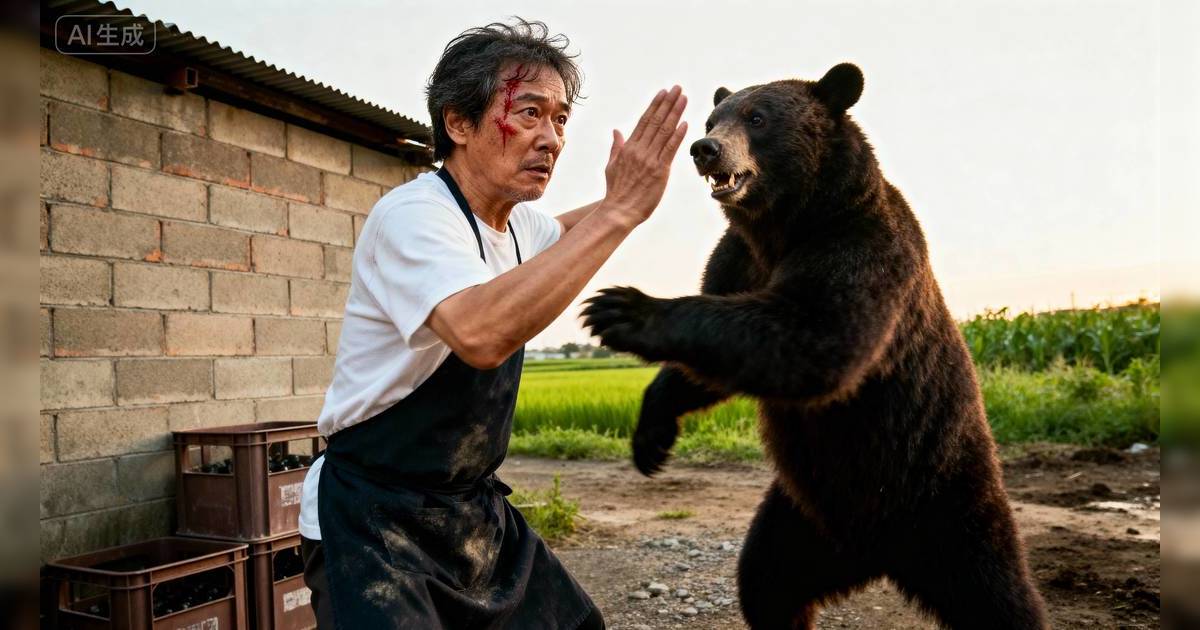 57歲拉麵店員凌晨開舖慘遭黑熊突襲｜滿臉鮮血照返工嚇呆老闆！網民驚呼：最強職人