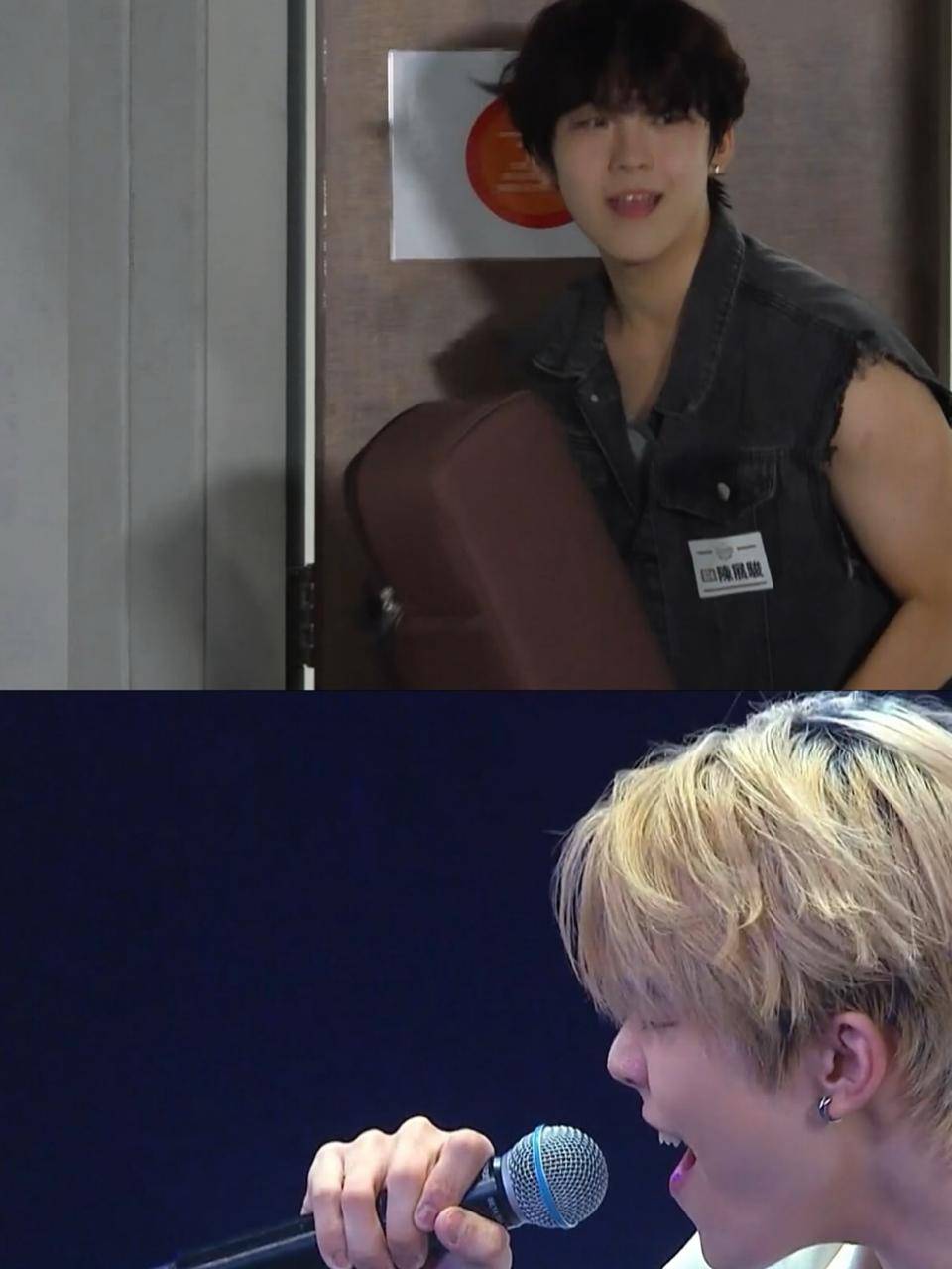 全民造星6 andy Andy海選期間為黑髮,首輪比賽突然染成金髮登場。(圖片來源:ViuTV)