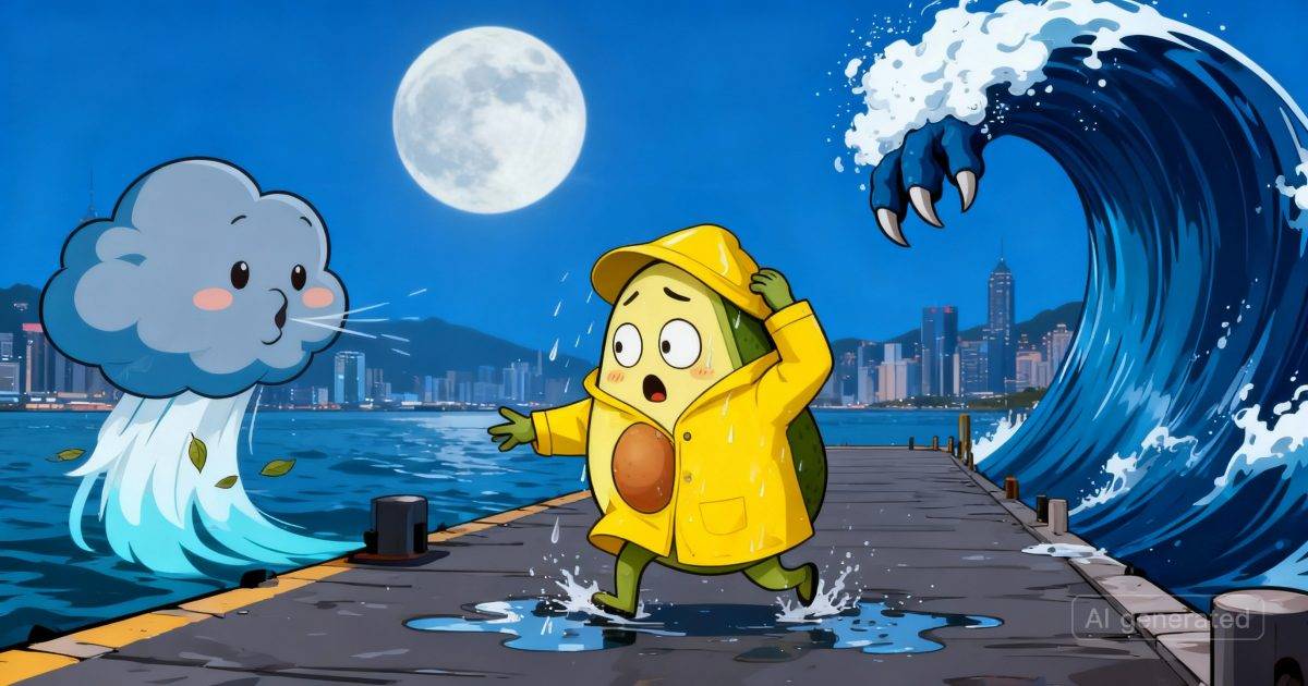 季候風突襲｜疊加天文大潮夾擊香港！天文台警告：低窪地區恐現「輕微水浸」！