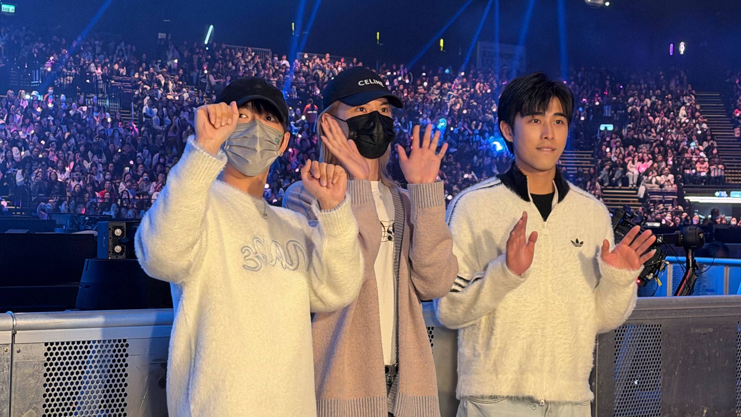 盧瀚霆 隊友呂爵安Edan、李駿傑Jeremy和吳啟洋Phoebus等均有到場支持。(圖片來源:東方新地)