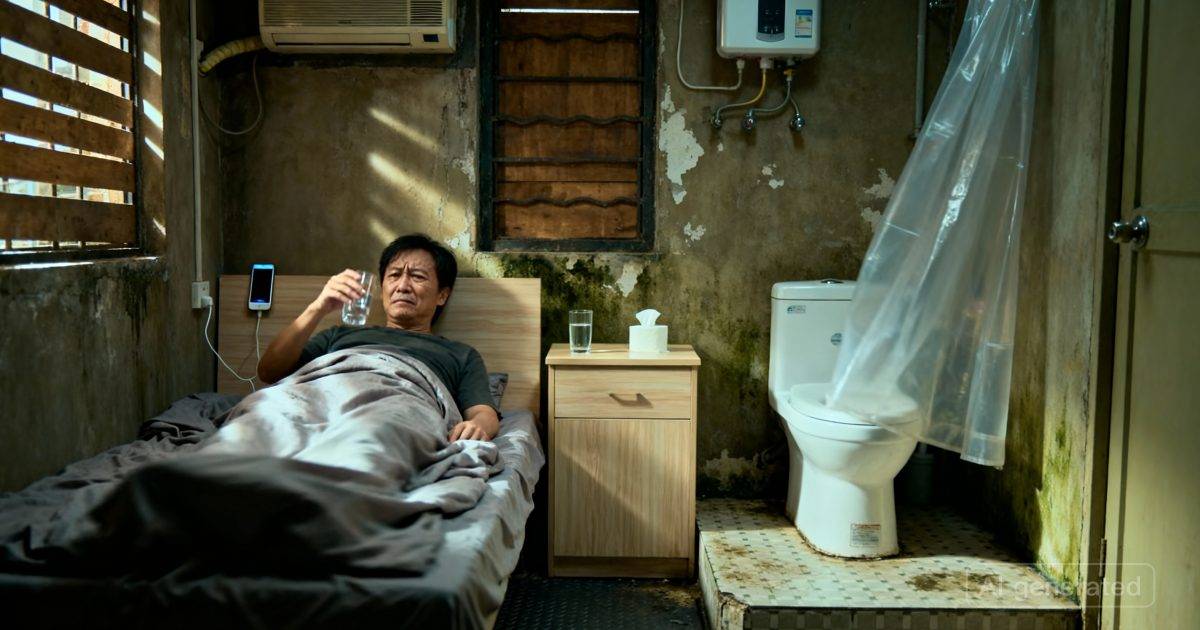 深水埗$3,100劏房「與廁同眠」｜廁所無門僅靠浴簾 網民怒轟：監倉式租盤