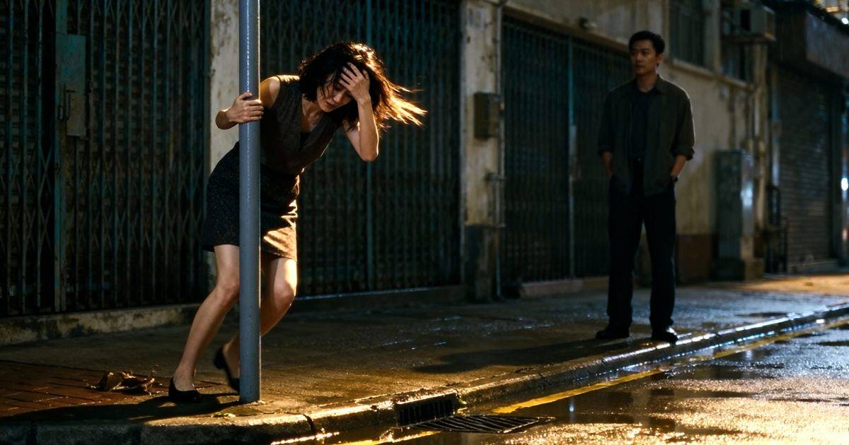 大埔短裙女深夜大暴走｜馬路吵架用頭狂撼路柱 男友淡定回1句震驚全網