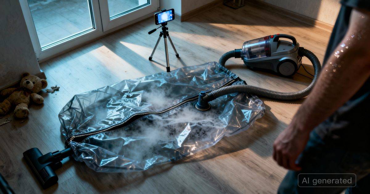 俄羅斯網紅媽媽｜竟將10歲仔塞真空袋抽氣博流量 痛苦掙扎畫面曝光網民怒轟：根本虐兒！