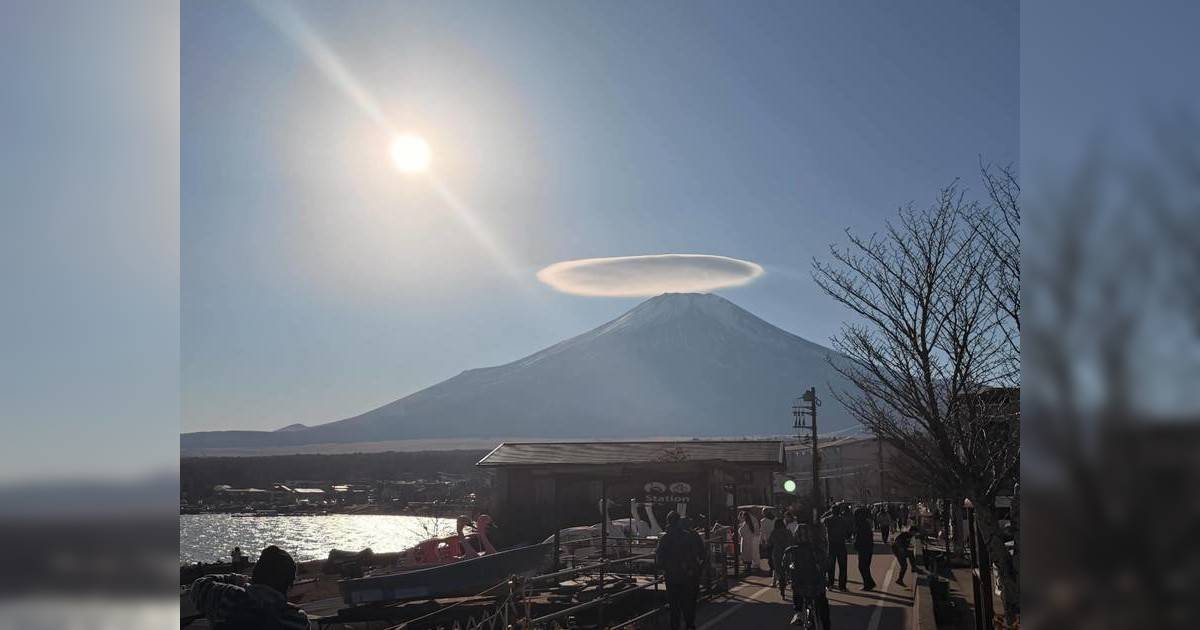 富士山戴帽奇景震撼遊客 網民猜測：天使下凡/地震前兆？專家解釋背後真相！