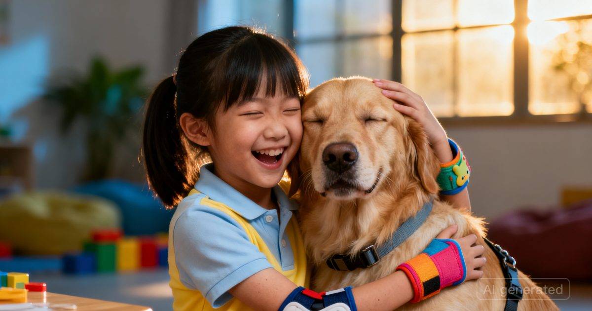 毛孩醫生突襲校園！｜助身障學童開金口講嘢 8歲女童一句話感動全網？