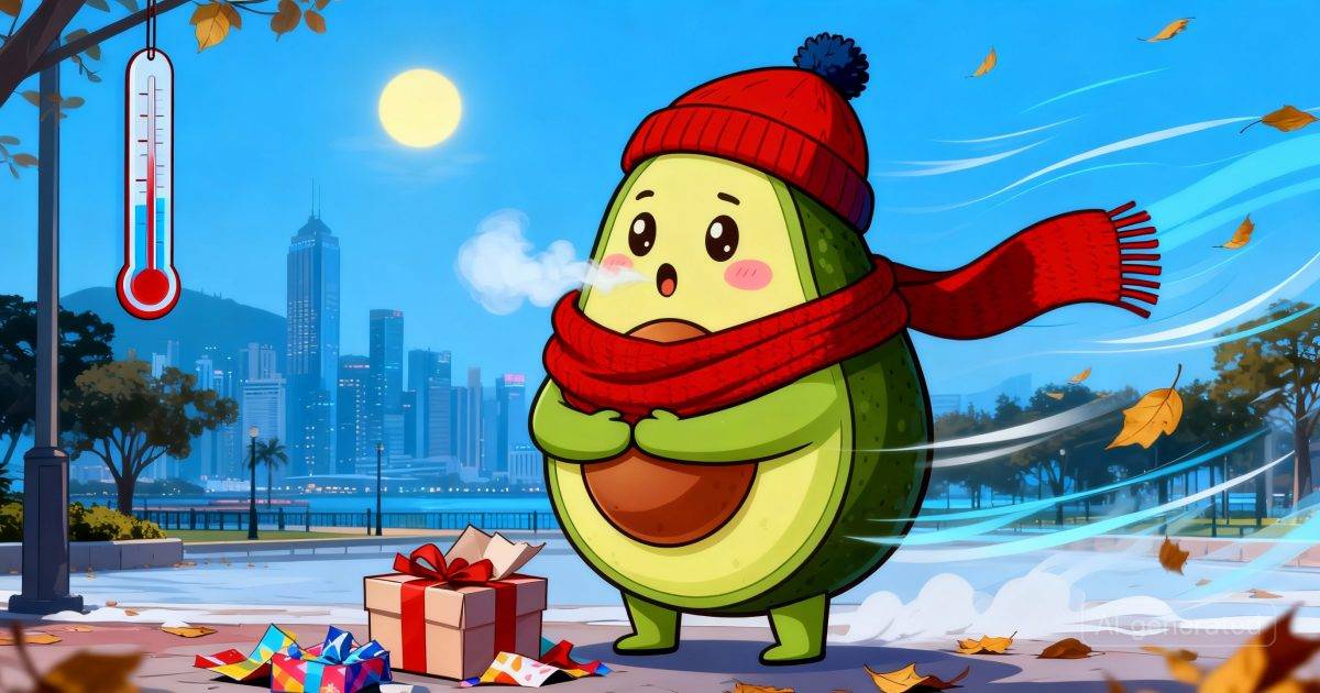 拆禮物日氣溫狂瀉！｜全港多區錄得12度低溫：天文台發出特別天氣提示！