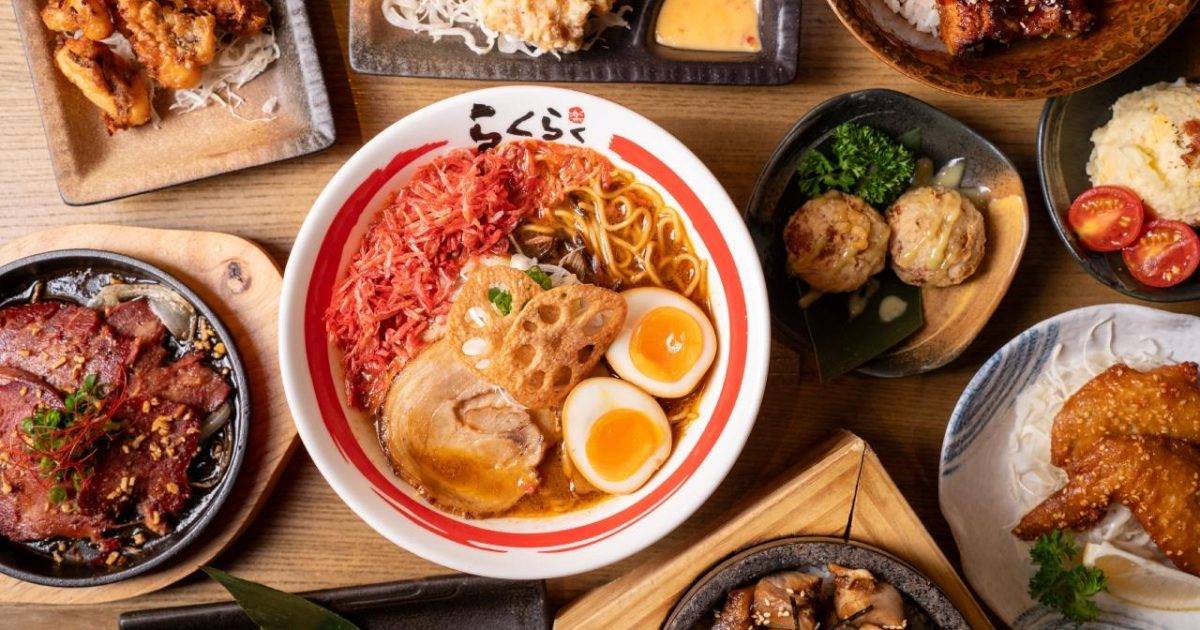 Rakuraku 樂拉麵 (利東街) – 灣仔餐廳 必食特濃櫻花蝦蝦湯叉燒拉麵+黑麻油豚骨叉燒拉麵+雞白湯拉麵+慢煮牛舌芫荽牛白湯沾麵