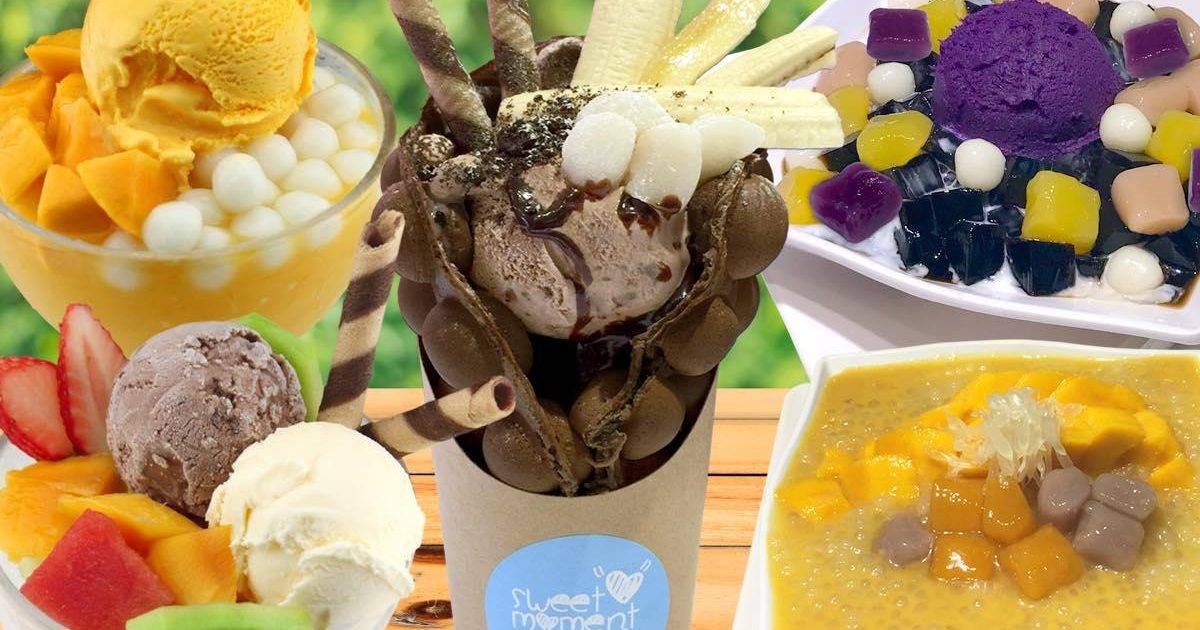 甜一刻 – 長沙灣餐廳 必食芒果吐司磚塊+榴槤脆磚杯+芒果芋圓冰