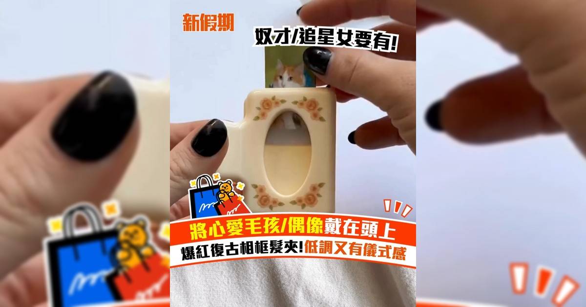 將心愛毛孩/偶像戴在頭上！爆紅復古相框髮夾 低調又有儀式感