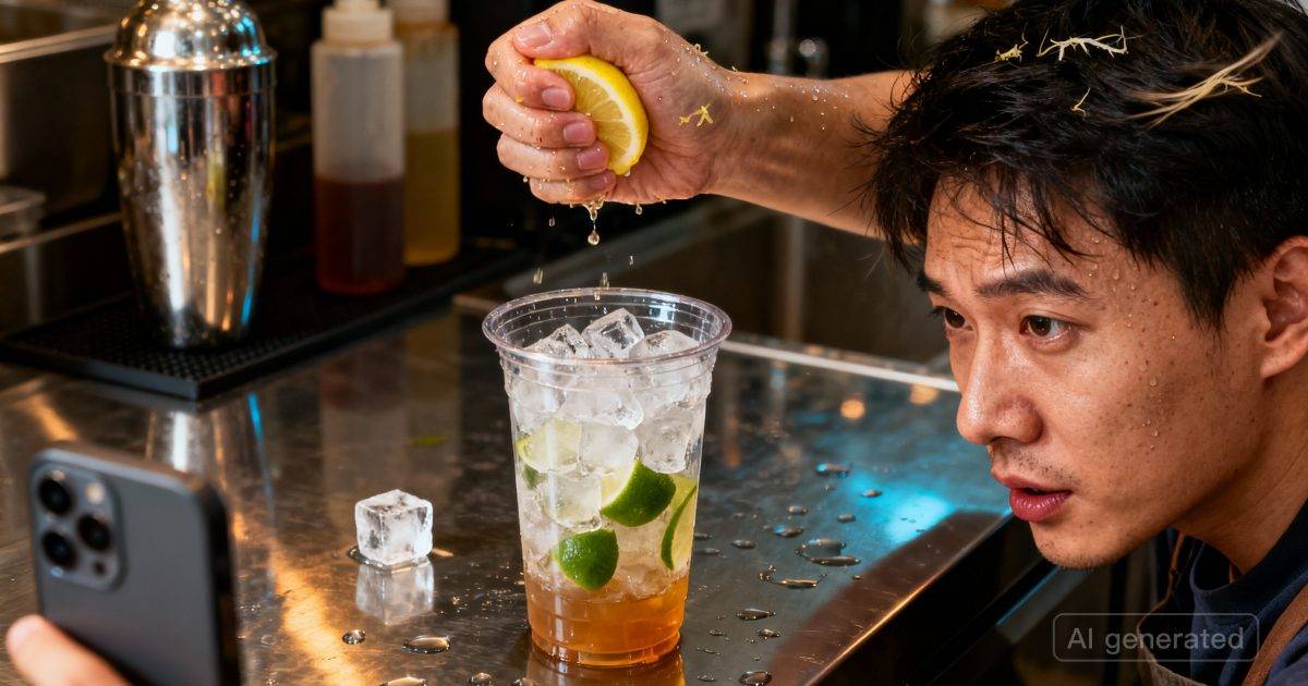 霸王茶姬女店員為博流量竟徒手攪茶！手臂直插杯中攪拌 網民睇到反胃：以後唔敢飲