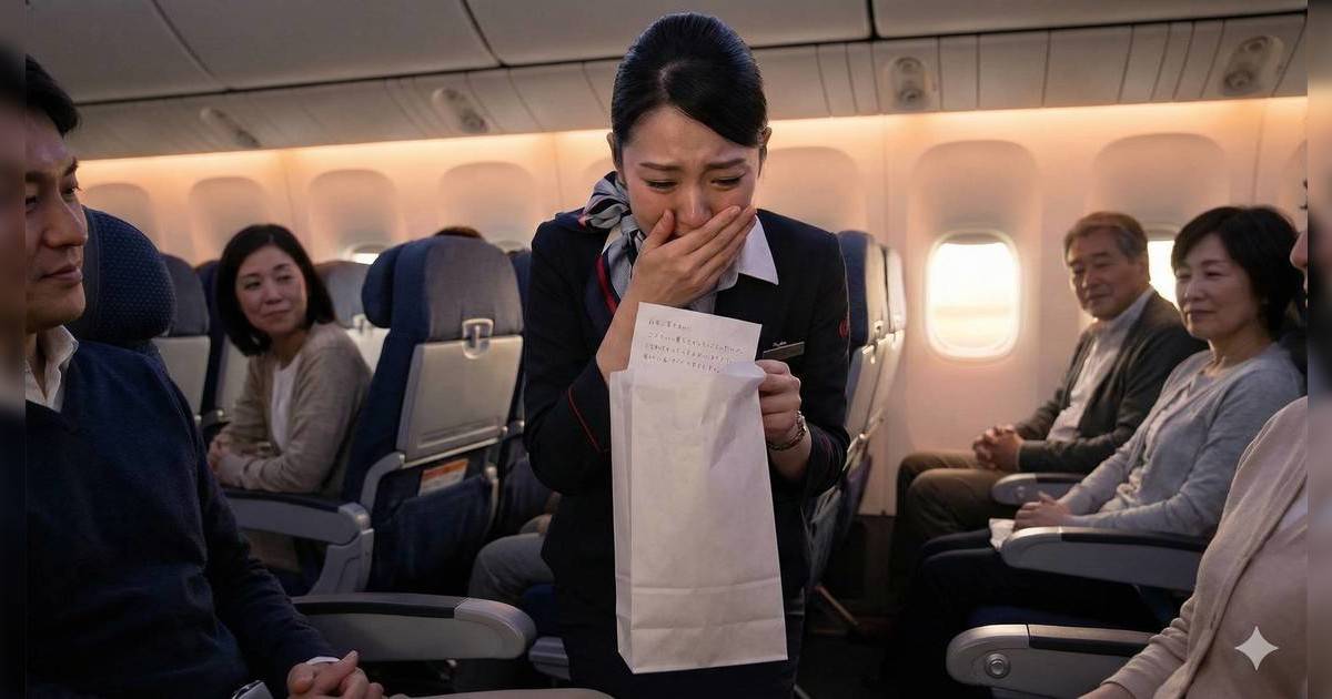 空姐機上收乘客嘔吐袋 打開驚覺內有乾坤：差點哭出來