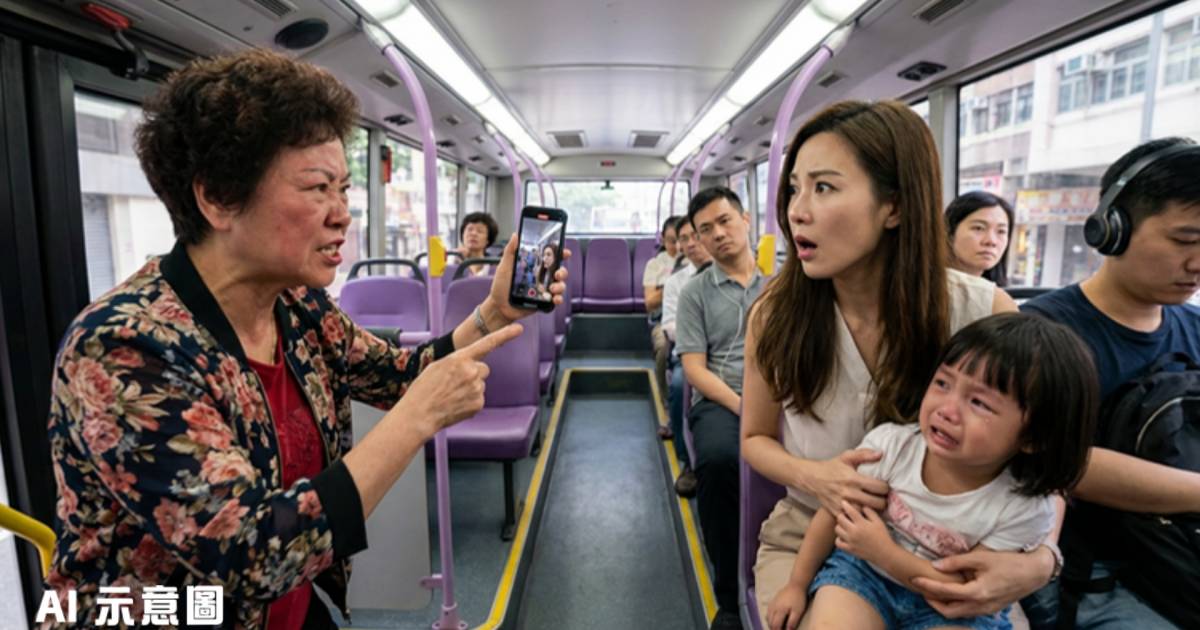九巴大媽激戰港媽｜小童阻路爆罵戰 怒嗆「我兒孫滿堂」網民力撐