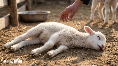 10天大小羊一摸即倒地裝死｜嚇走買家拒13萬收購 網民：自帶碰瓷技能