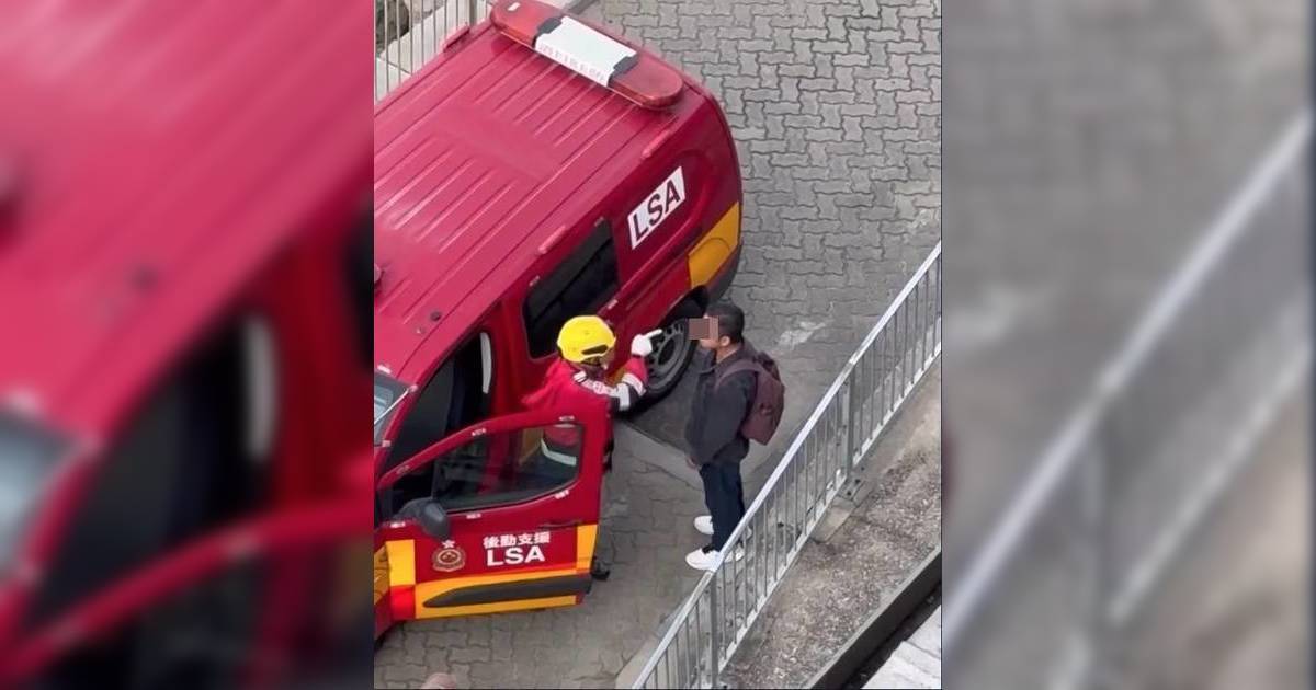 男子疑不滿警號聲大阻消防車出勤 消防員落車爆11字金句獲大讚鬧得好