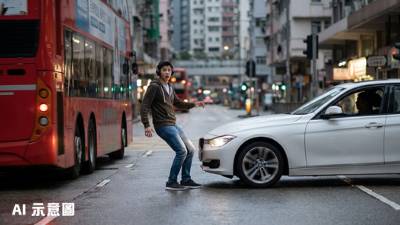 青年巴士後過馬路險被撞｜司機1個動作救命 網民鬧爆