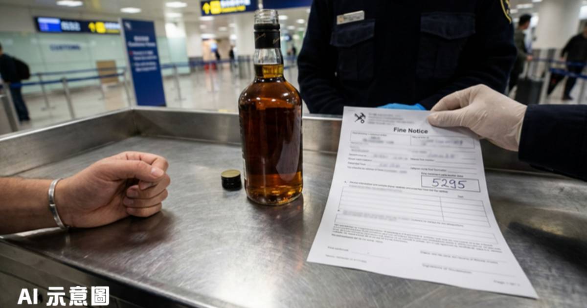 女生北上看猛男秀帶1飲品回港 慘被海關罰款逾5,000元