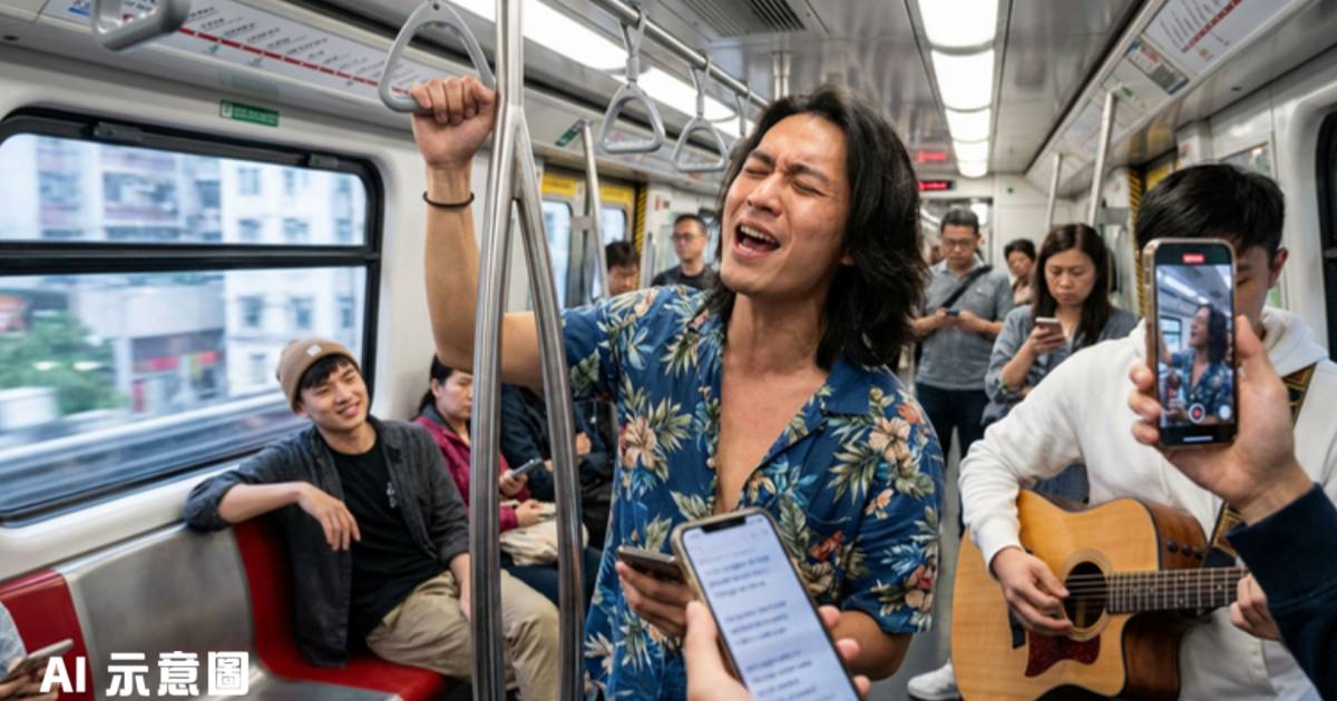 外籍男港鐵車廂獻唱酷似周殷廷｜乘客點歌Justin Bieber 網民狠評歌喉