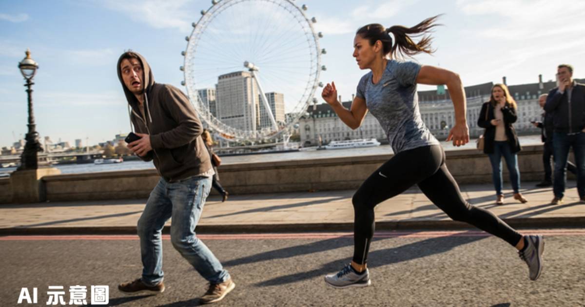 美國田徑女將倫敦街頭遭搶手機｜進入狀態即追回 笑稱「他惹錯人」