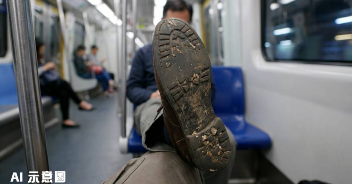 港鐵頭等車廂阿伯翹腳遭質疑｜爆粗打女生兼涉性騷擾 網民震驚