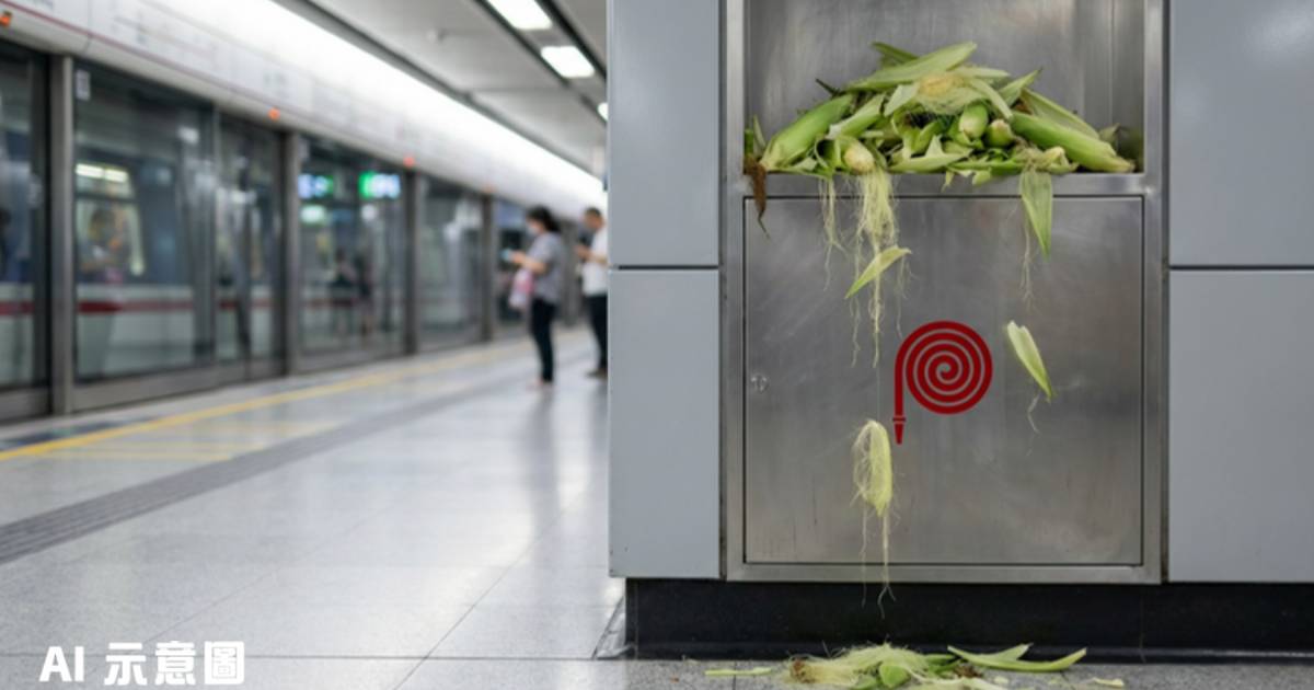 銅鑼灣港鐵月台驚現大量粟米鬚葉｜港男公審涉事者 網民斥缺德