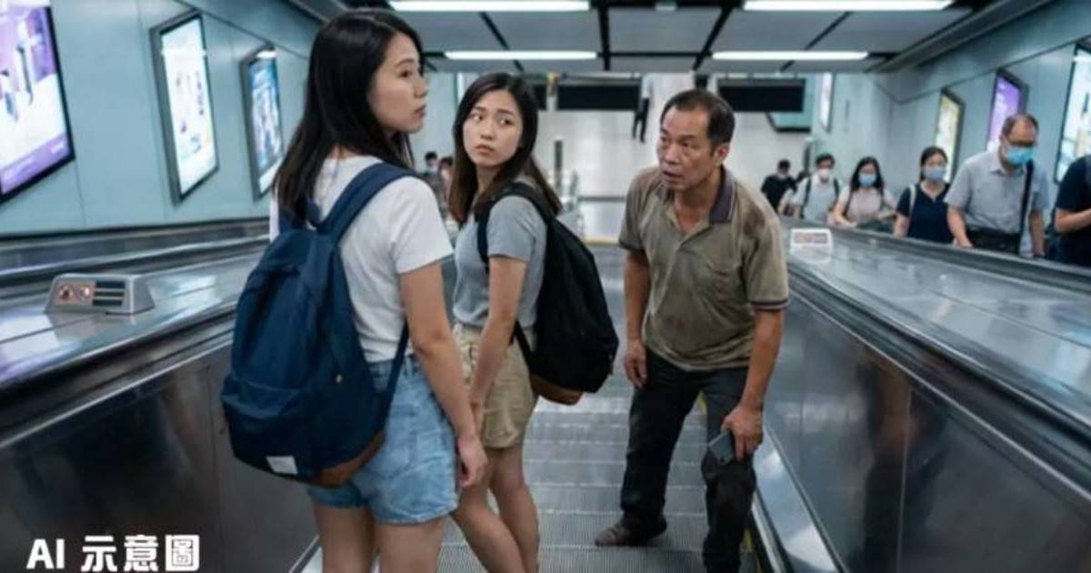 韓國女生搭港鐵遭鹹豬手｜目擊者挺身相助 網民斥影衰香港