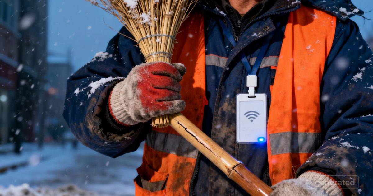 山西清潔工｜驚爆戴「電子腳鐐」定位工牌！原地靜止20分鐘即罰款？網民怒轟：沒自尊