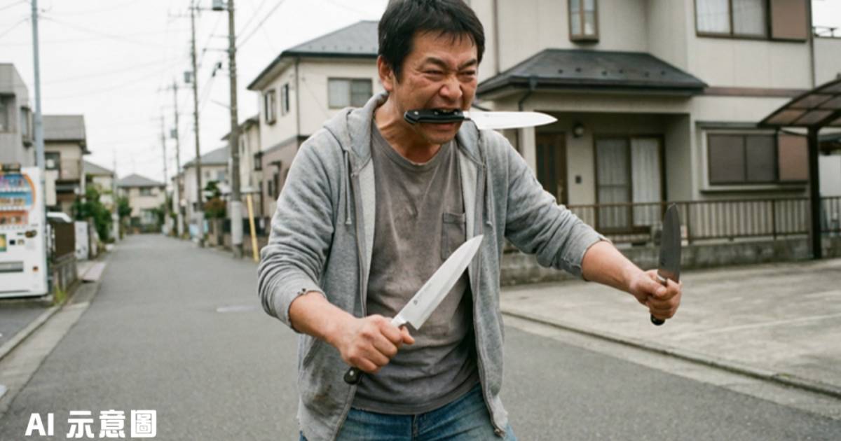 47歲無業男街頭展示三刀流被捕｜自辯稱去拿菜 網民爆笑：迷路索隆