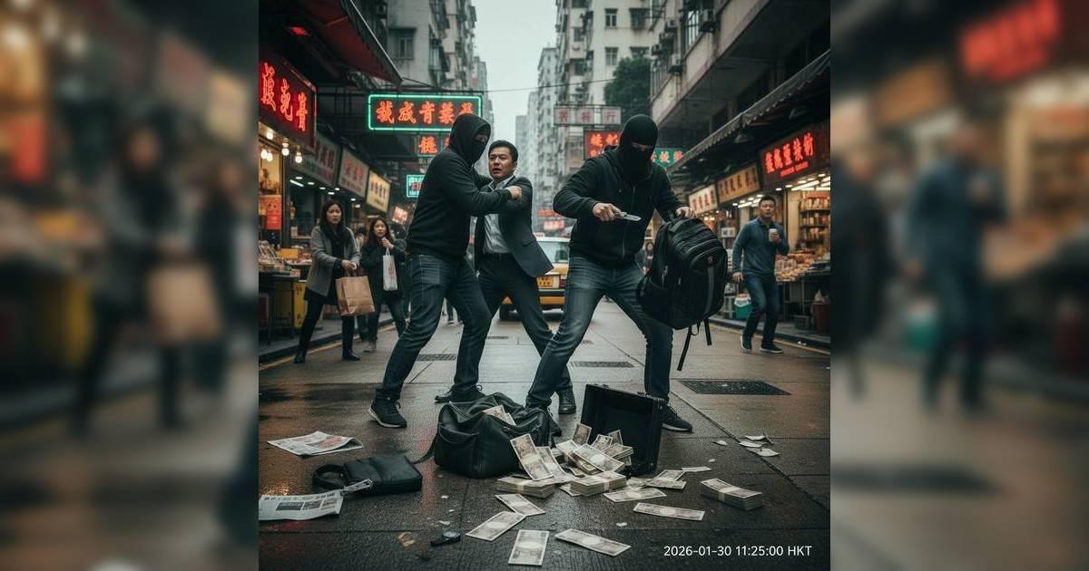 上環街頭再現日圓劫案｜2男搶走4000萬日圓現金