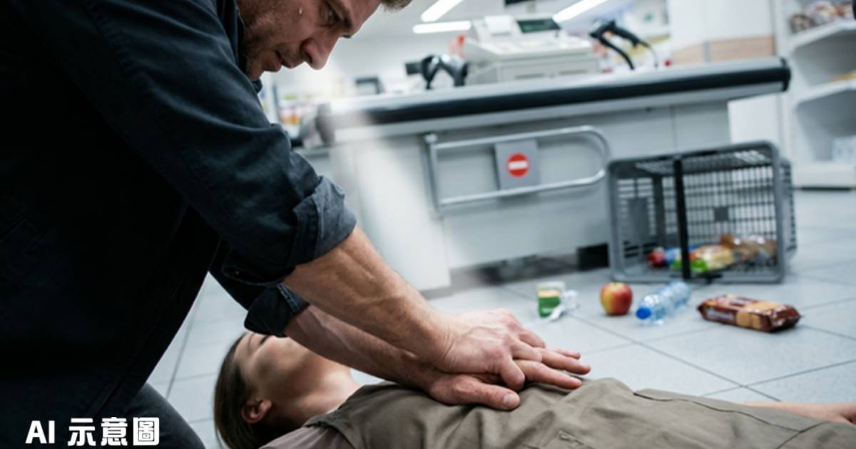 江蘇男超市結帳遇老闆娘暴斃｜連做600次心外壓救回一命 代價震撼