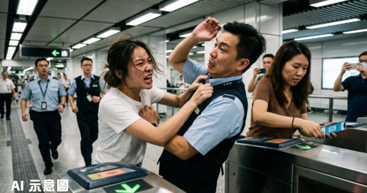 大圍港鐵男職員被2女包圍｜慘遭箍頸兼不斷拍打 網民驚呼「喪屍片嚟」