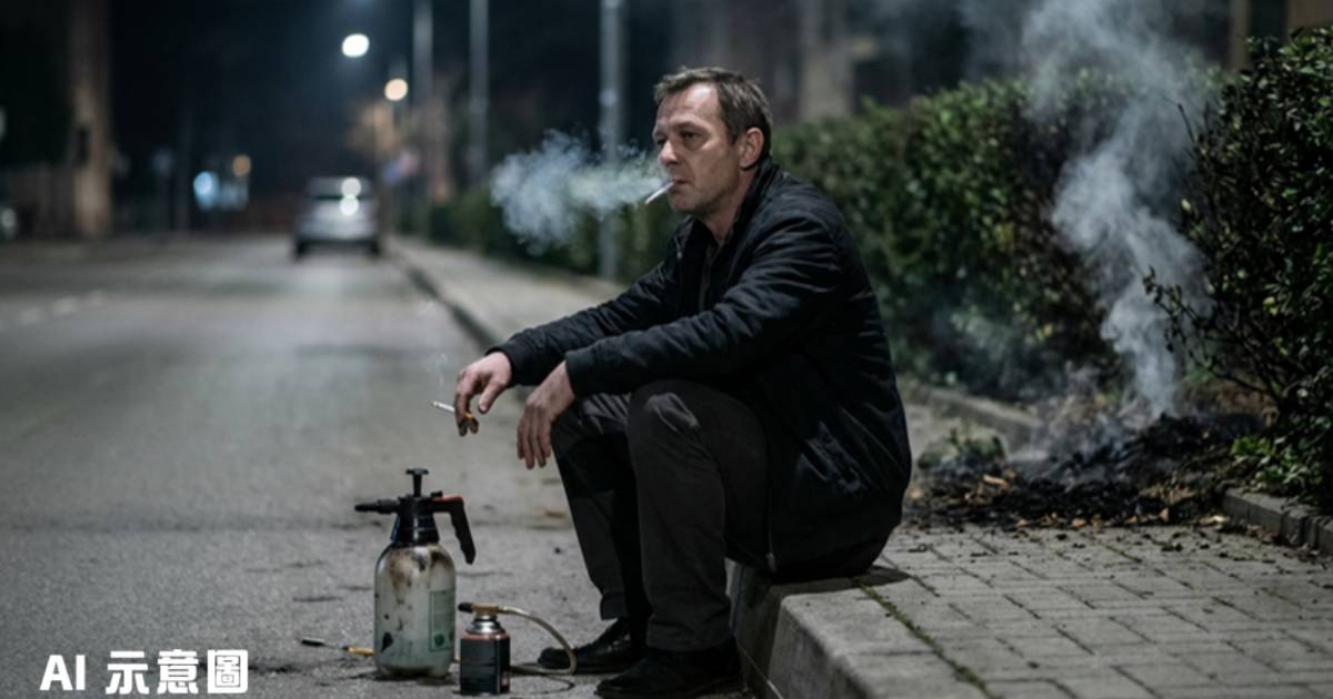 揚州男子街頭自製噴火器燒死姦夫｜事後淡定抽煙等警察