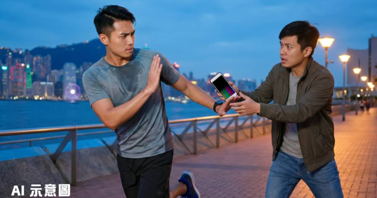 港男尖沙咀跑步遇碰瓷黨索償｜機智1招脫困 網民震驚