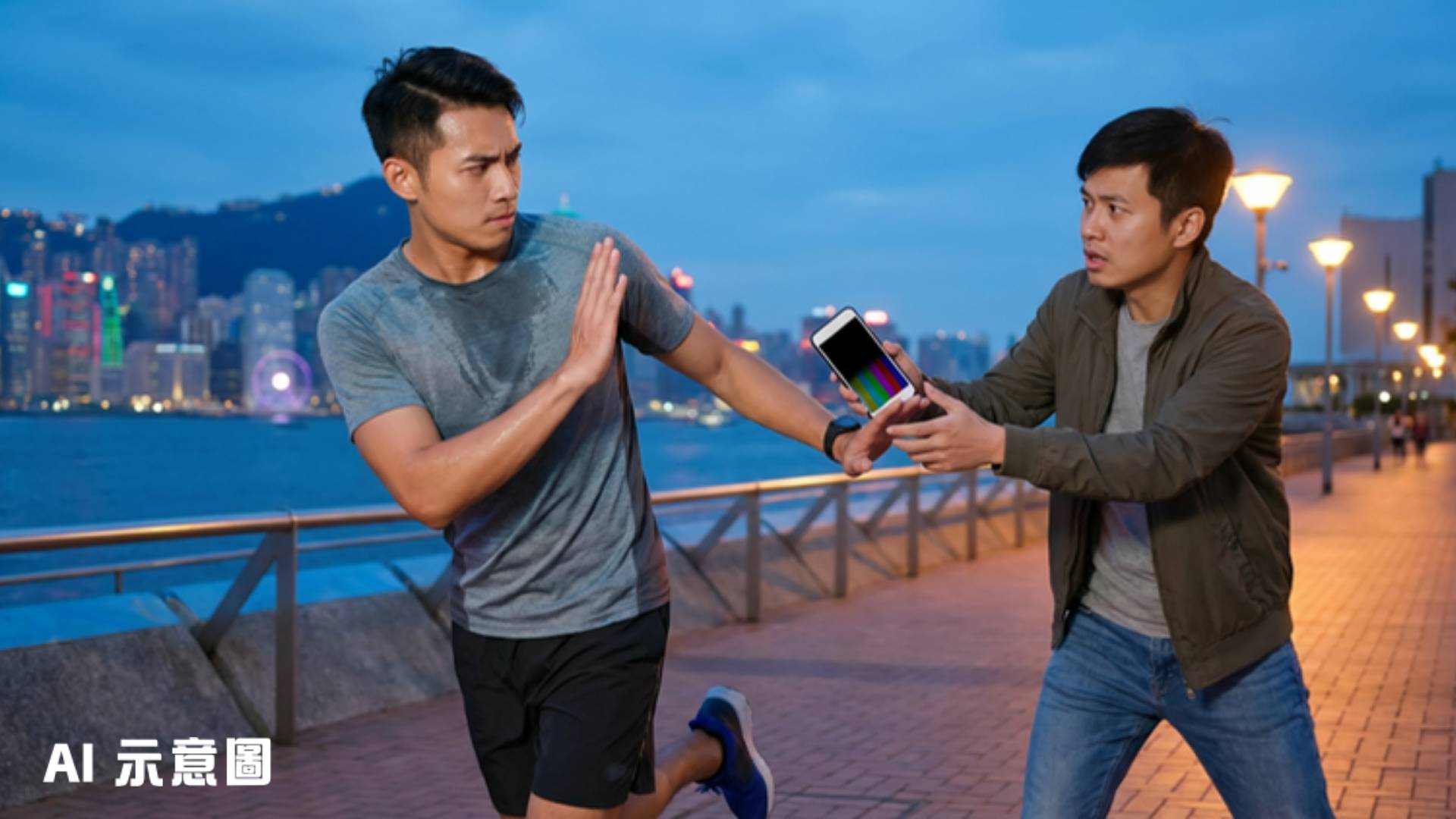 港男跑步遇碰瓷索償機智脫困_netizens讚嘆