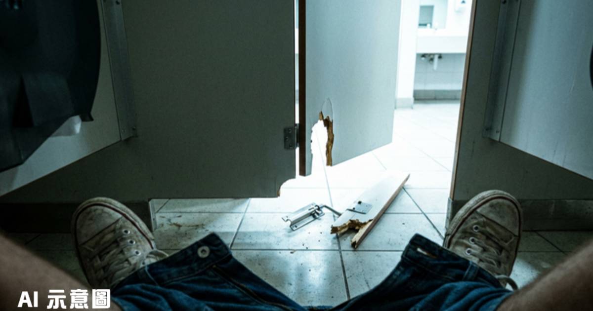 機場廁所大便遭大媽撞門｜鎖頭被撞爛掉地上 女生：荒謬指數10粒星