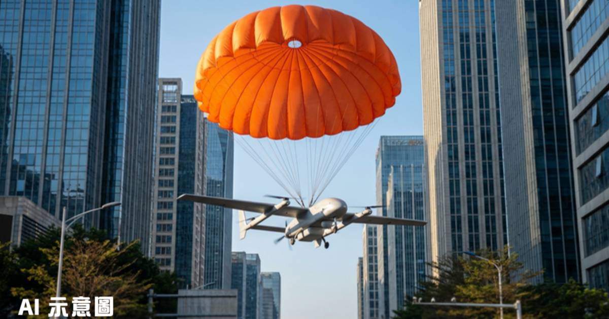 深圳4.8米闊順豐無人機鬧市墜落｜降落傘成功展開 網民憂安全問題