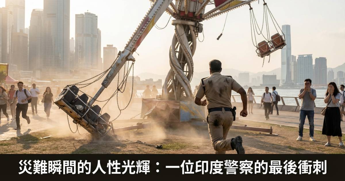 印度博覽會旋轉鞦韆｜高空斷臂急墜26人！準退休警員衝入救人竟遭支架砸斃？