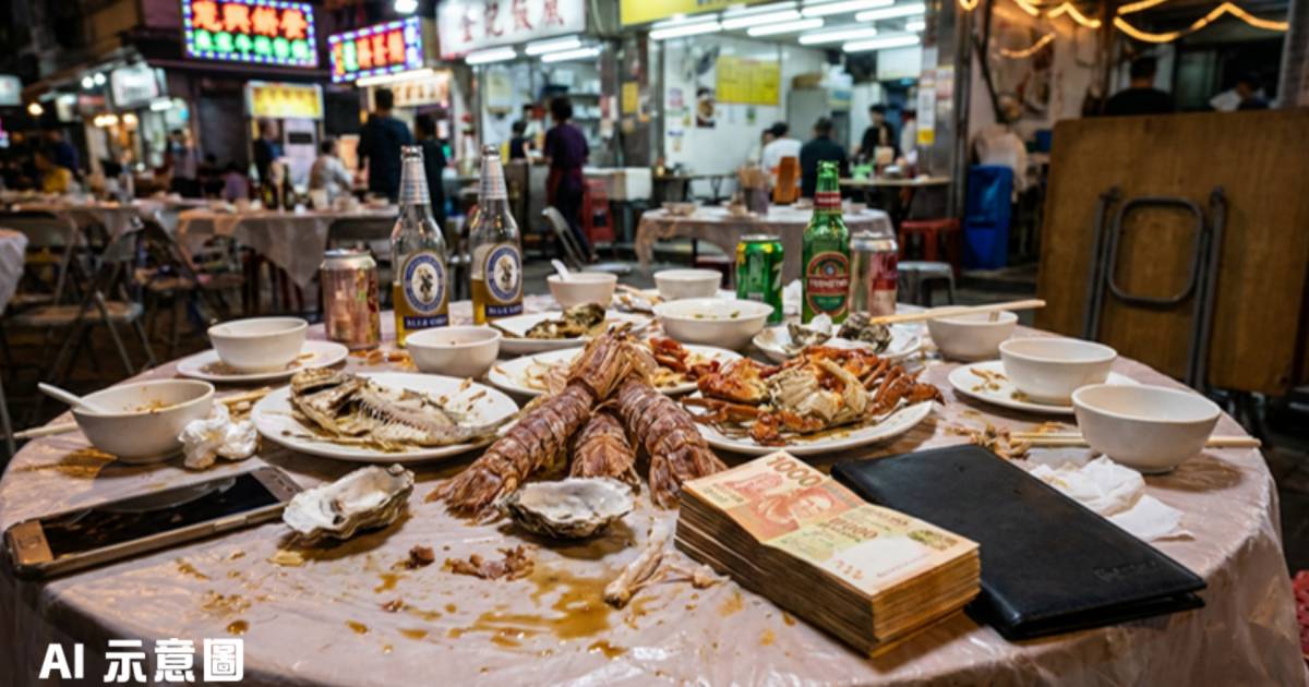 小紅書男香港大排檔食近9,000元｜慘呻無錢回鄉過年 網民分兩派激辯