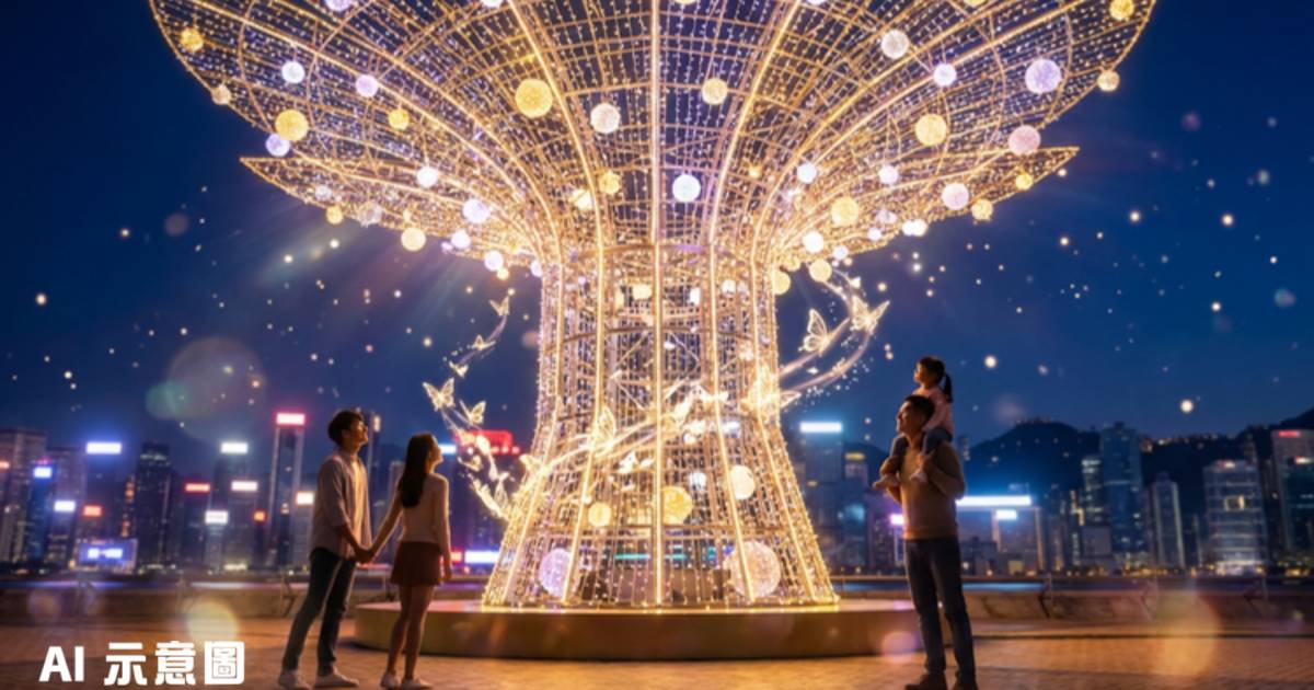 47米高許願樹震撼登場｜2千萬LED燈海新年好去處 快閃優惠人均$86.5