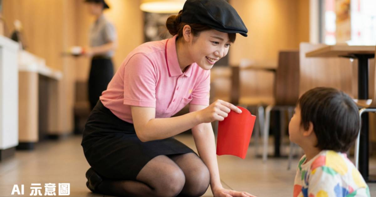 台灣麥當勞2名仙氣女員工瘋傳｜跪地1個舉動震撼全網