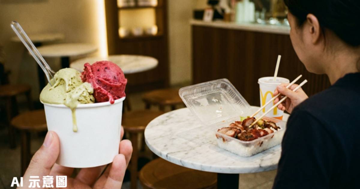遊客太古城雪糕店食叉燒飯｜無幫襯霸位開餐 網民斥「無恥便無敵」