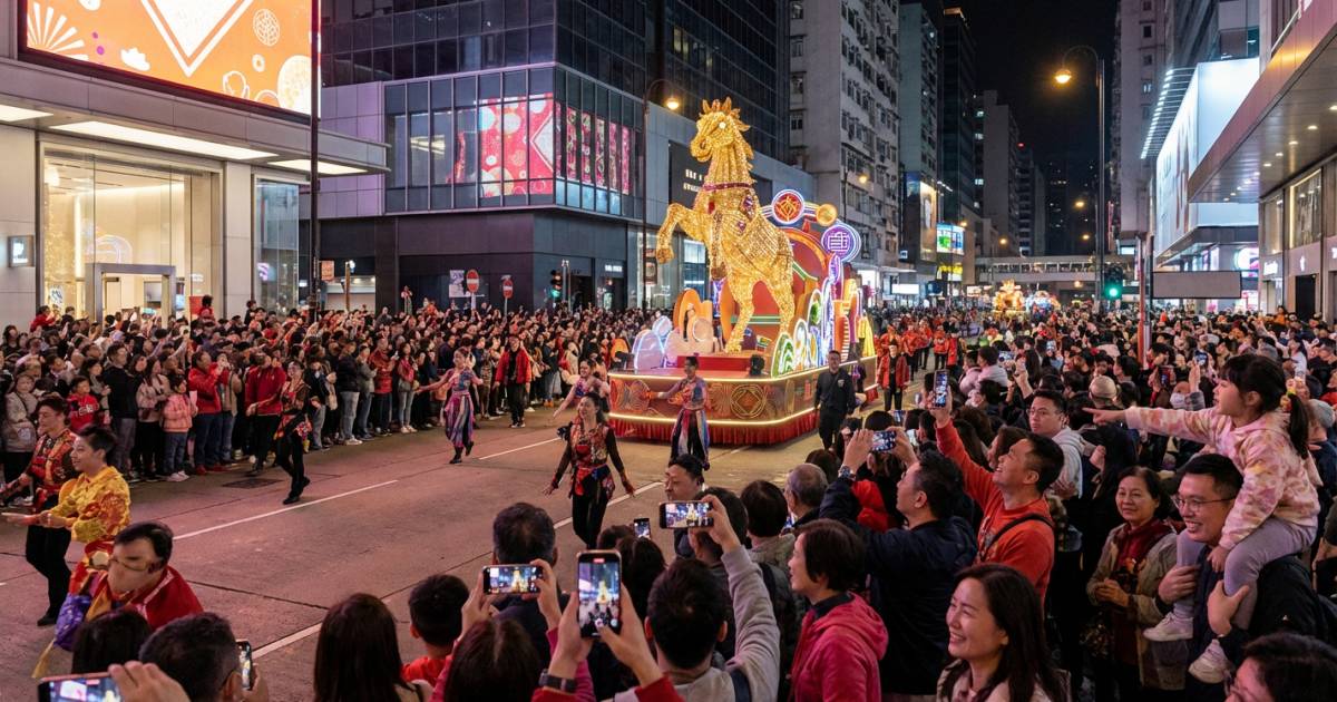 新春國際匯演重溫｜60隊伍巡遊癱瘓尖沙咀？網民重溫震撼畫面：回憶返哂嚟！