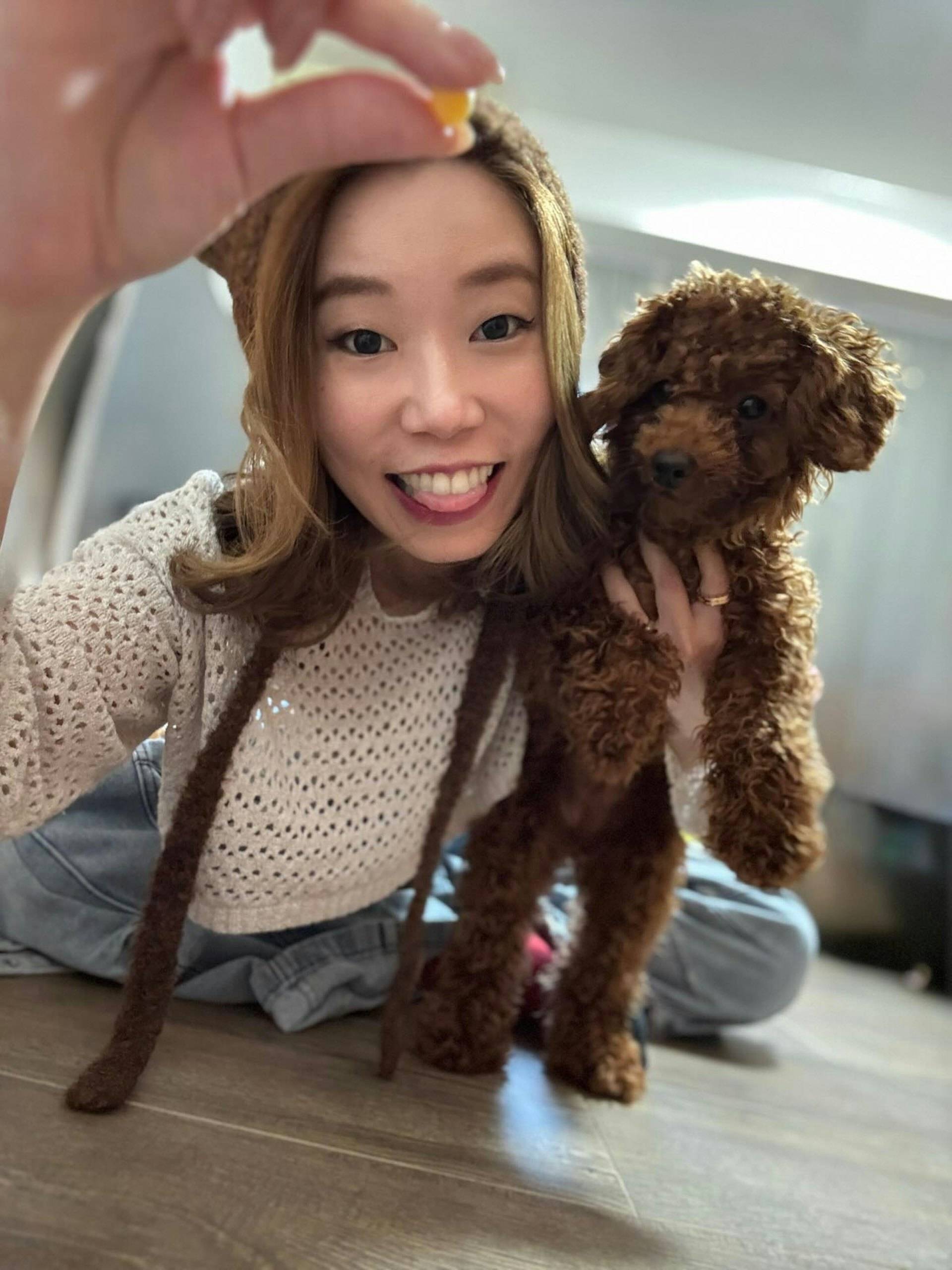 鄭中基 何慶湘 湘姐潛水年半終於浮面(圖片來源:IG@sheung_sheung_sheung)