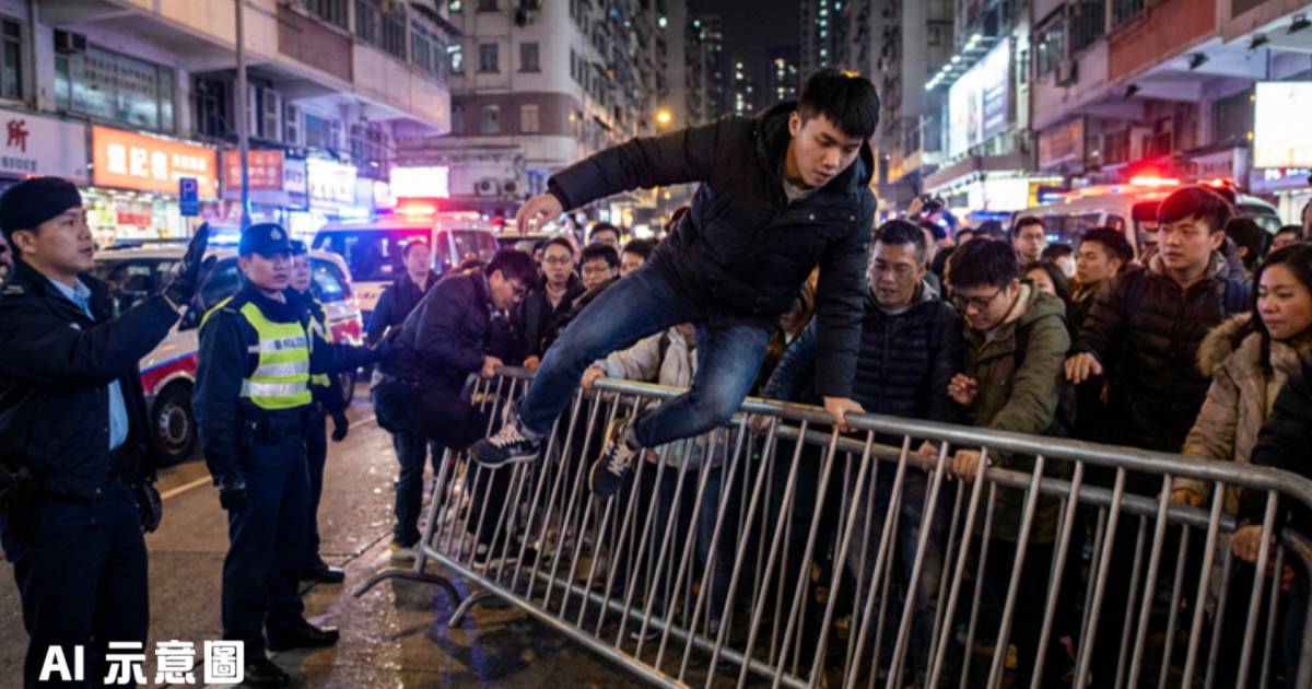 年初二煙花匯演遊客跨欄闖關｜港鐵站驚現一家人開枱食飯30分鐘 職員瞳孔地震