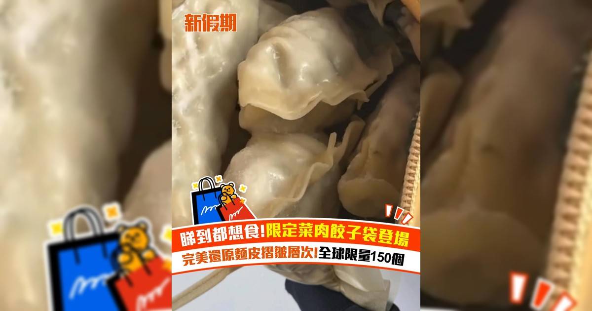睇到都想食！限定菜肉餃子袋登場！完美還原麵皮摺皺層次 全球限量150個